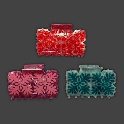 Hawaiian Quilt Claw Clip                                                   